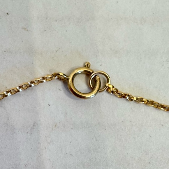 Vintage 1/20 14k Gold Filled Plaid Triangle Pendant Necklace Triangle 17" - Picture 16 of 16